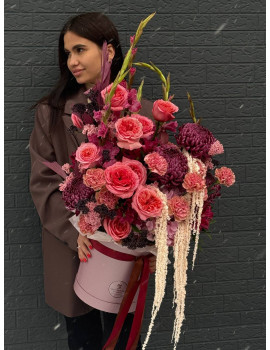 Композиция в коробке Магия Бордо