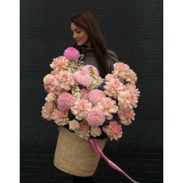 Композиция в корзине Сердце Амура