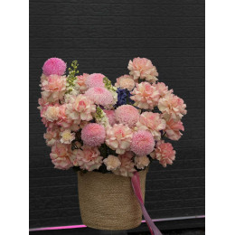 Композиция в корзине Сердце Амура