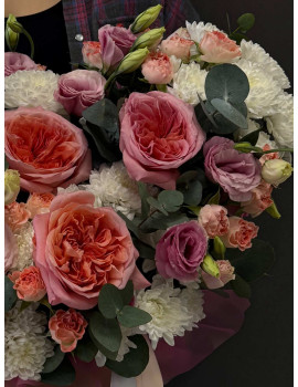 Композиция в корзине Пудровый ветер