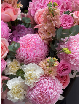 Композиция в коробке Розовый Фламинго