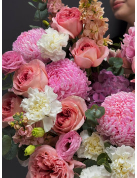 Композиция в коробке Розовый Фламинго